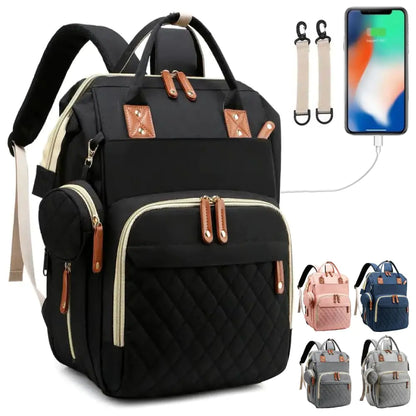 Dalaura Diaper Baby Changing Bag | Ultra Lightweight Baby Backpack Diaper Bag | Travel Diaper Bag With Portable Changing | Large Unisex Backpack Nappy Bags | Diaper Bags for Baby Boy (Black)