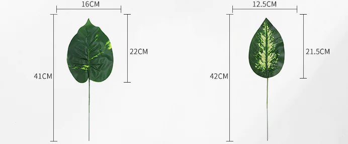 Decorative Wall Plants - Faux Monstera Leaves for Events