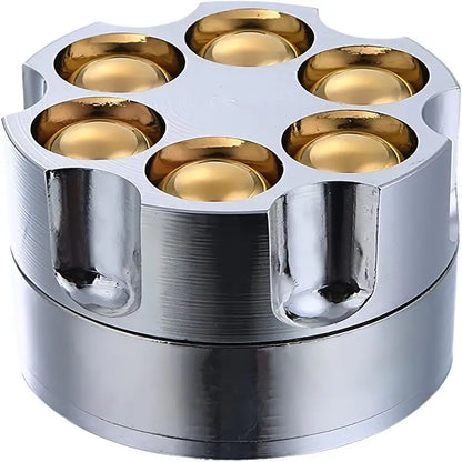 3-Layer Silver Hand Herb Grinder with Pollen Collector