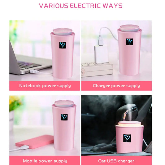 New Mini O III USB Car Humidifier with LED Night Light
