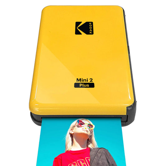 Kodak Mini 2 Plus Portable Wireless Photo Printer Print iOS & Android Social Media Photos via Bluetooth Real Photo (2.1” x 3.4”) 4Pass Technology & Laminating Process Premiun Quality – Yellow