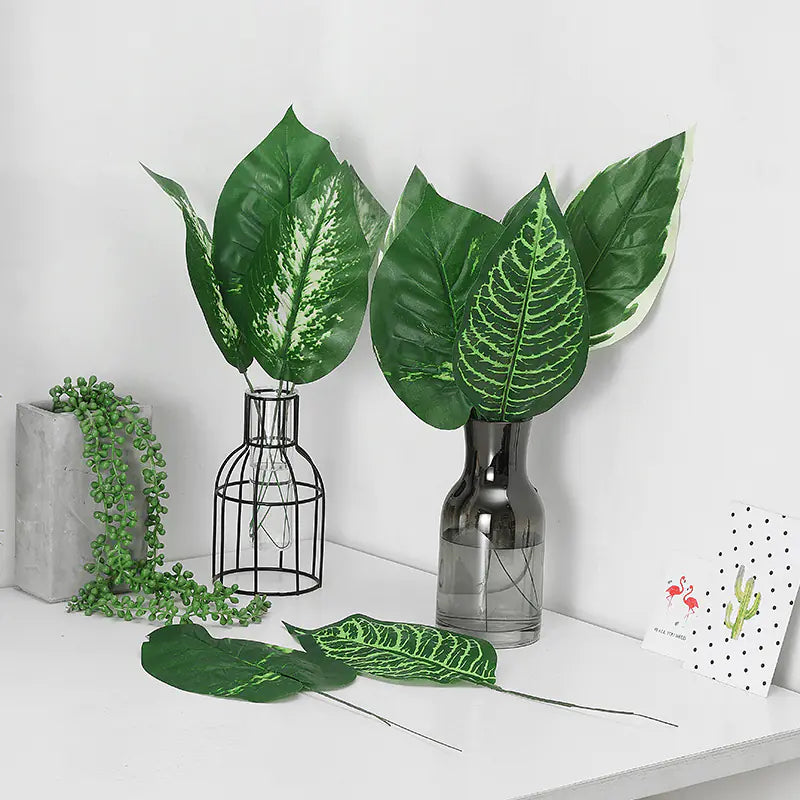 Decorative Wall Plants - Faux Monstera Leaves for Events