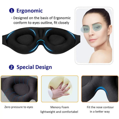 3D Contoured Eye Mask for Sleeping