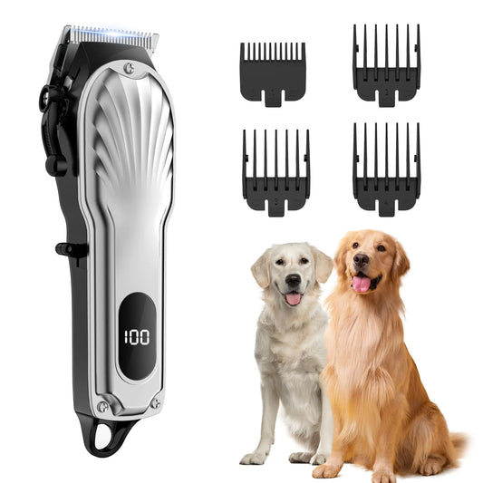 PAPMINI Dog Grooming Kit for Thick Heavy CoatsQuiet Dog Clippers for Grooming with LED DisplayHeavy Duty Dog Trimmer for GroomingRechargeable Dog Hair ClippersCordless Dog Shaver for Cats Pets