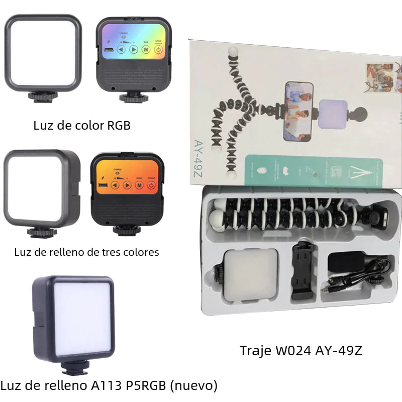 Mini Rechargeable Pocket Fill Light Set for Selfies